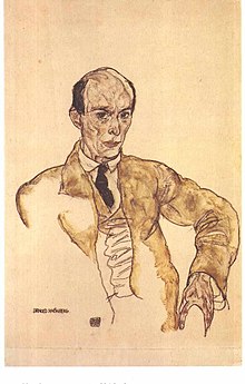 Arnold Schoenberg, by Egon Schiele, 1917