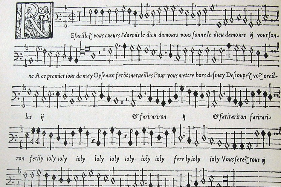 Nicolas Gombert sheet of music