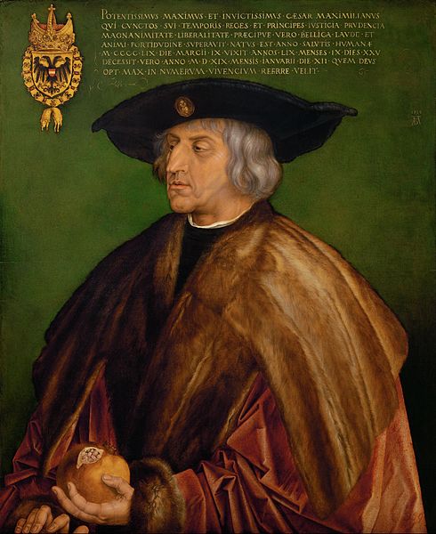 Maximilian I, by Albrecht Dürer, 1519